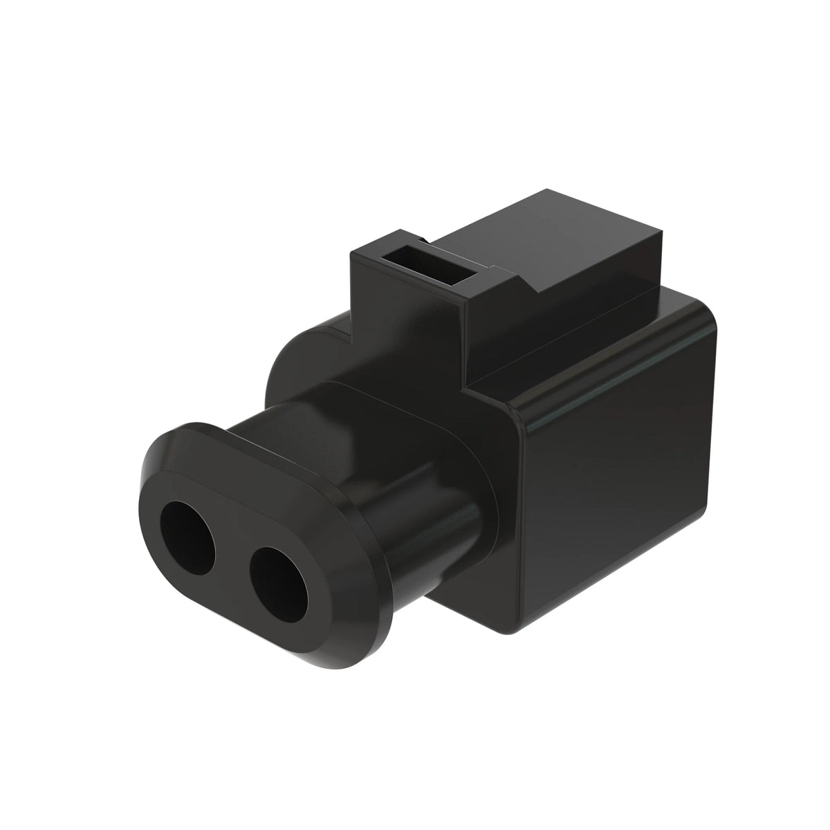 57M12080: Fits John Deere 57M12080 Black External Electrical Connector Housing, 2 Cavities – Genuine OEM