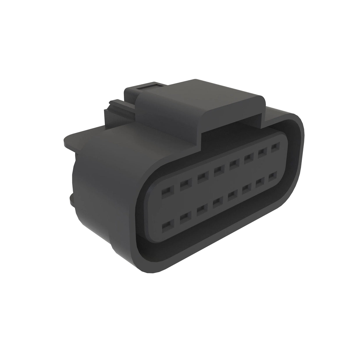 57M12355: Fits John Deere 57M12355 Black External Electrical Connector Housing, Cavities 16 – Genuine OEM