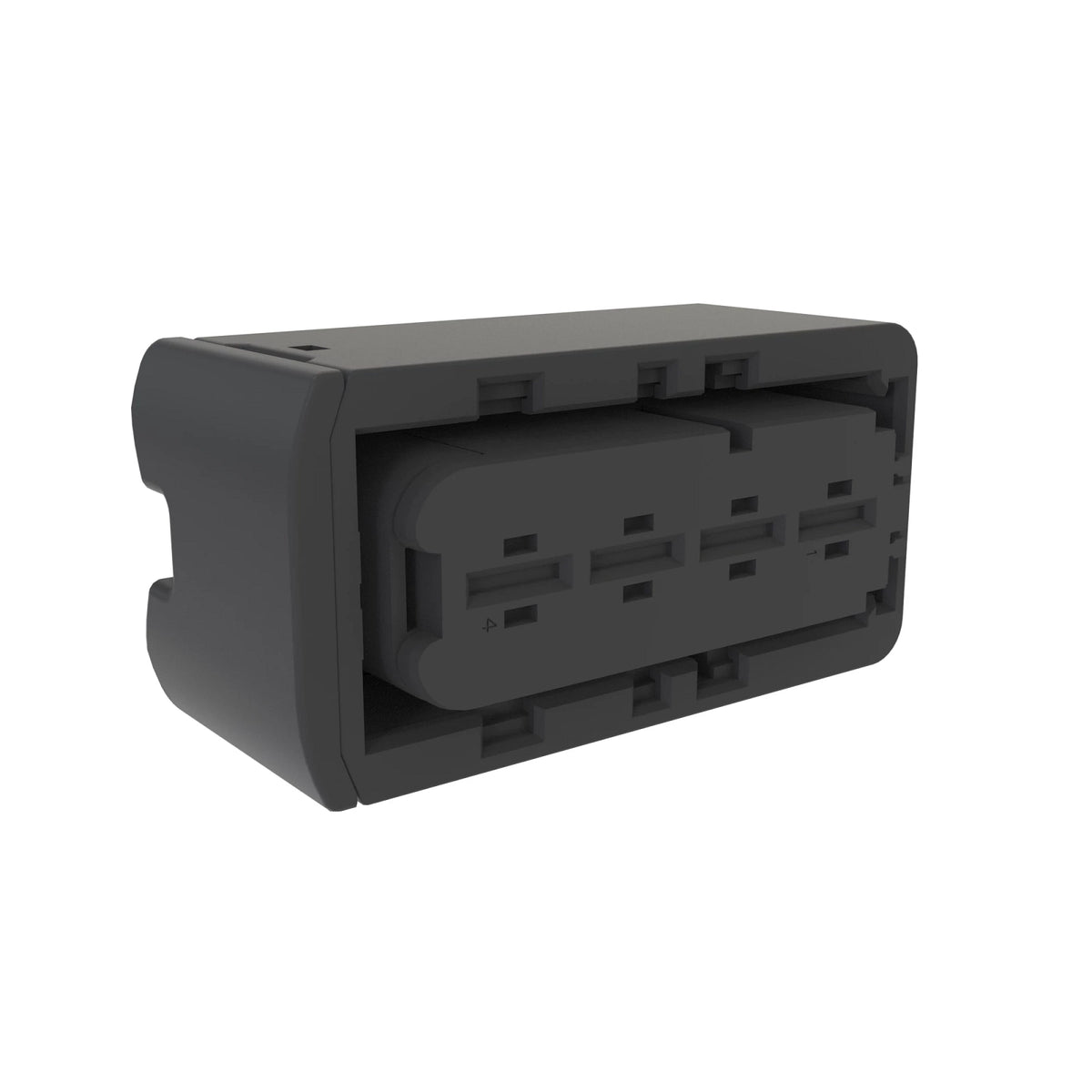 57M14674: Fits John Deere 57M14674 Black External Electrical Connector Housing, Cavities 4 – Genuine OEM