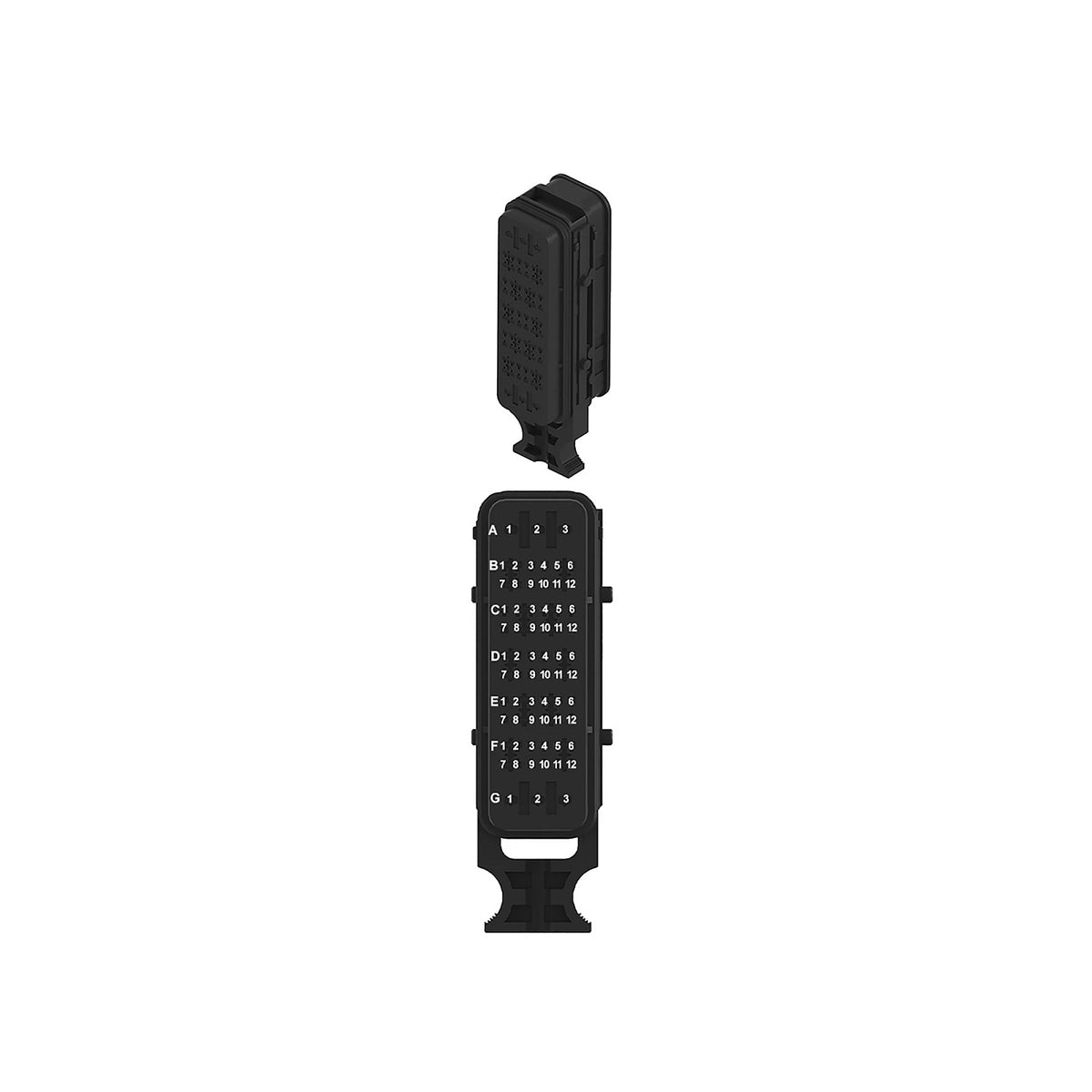 57M14779: Fits John Deere 57M14779 Black External Electrical Connector Housing, Cavities 66 – Genuine OEM