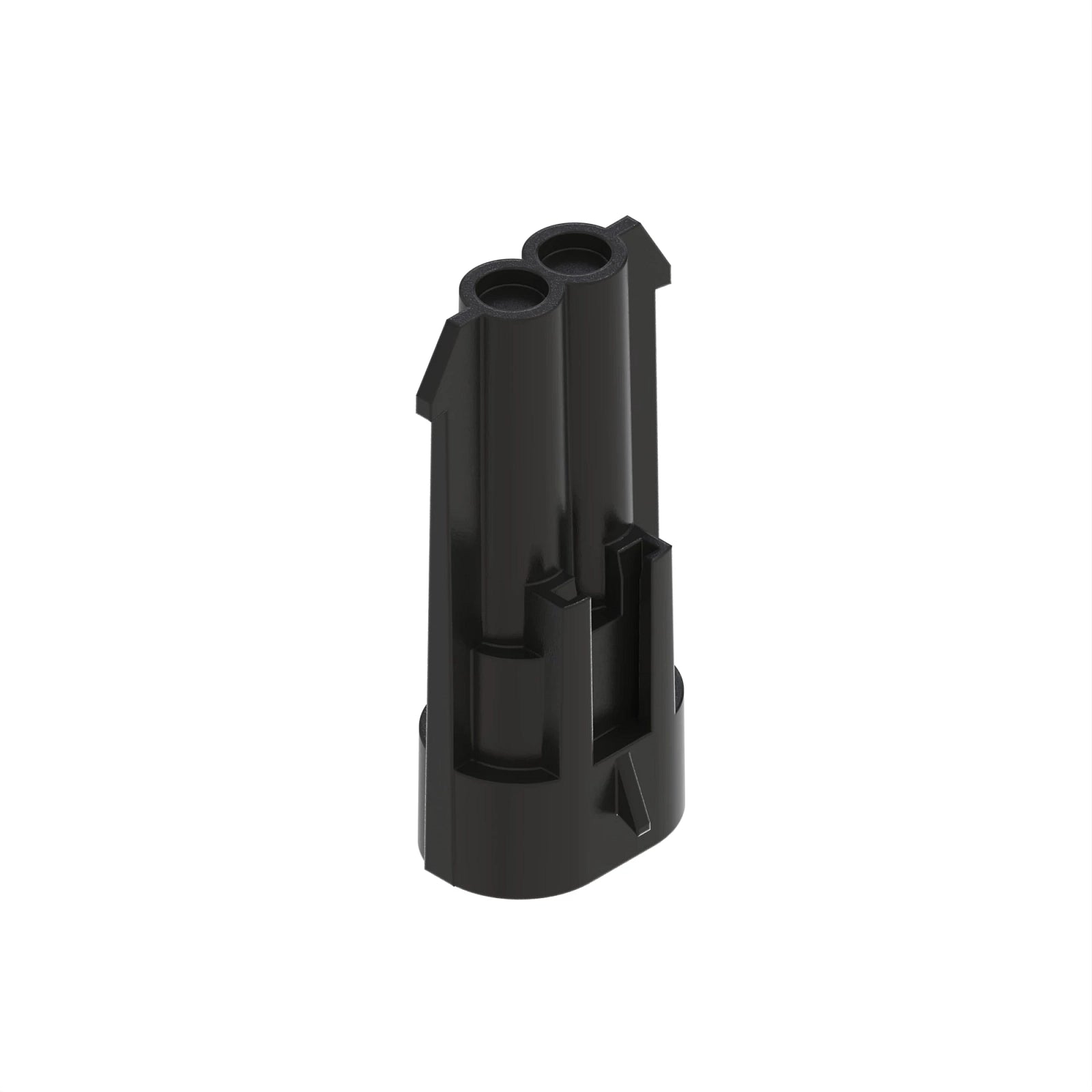 57M7256: John Deere 57M7256 Black Internal Electrical Connector Housing, 2 Cavities