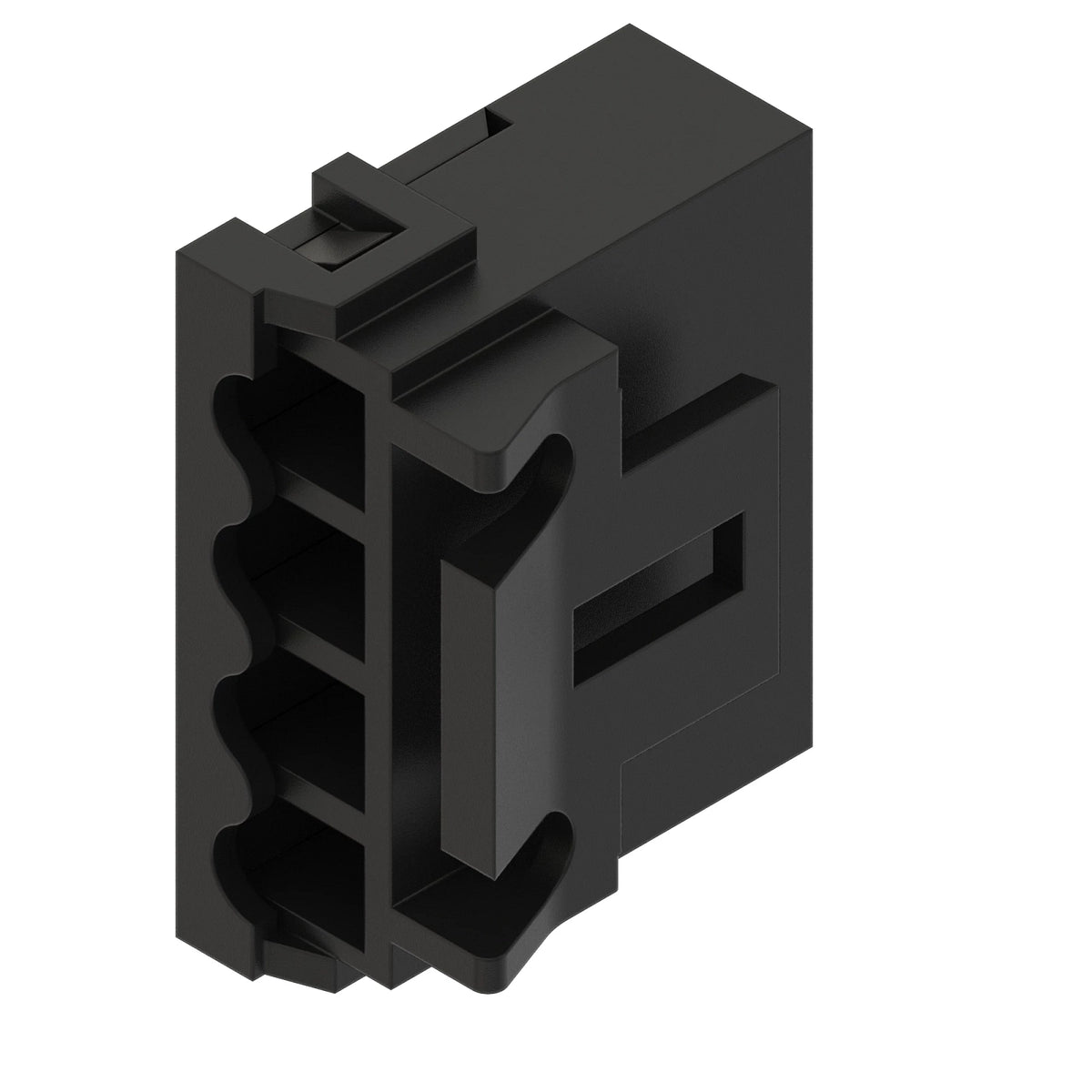 57M7553: Fits John Deere 57M7553 Black External Electrical Connector Housing, Cavities 4 – Genuine OEM