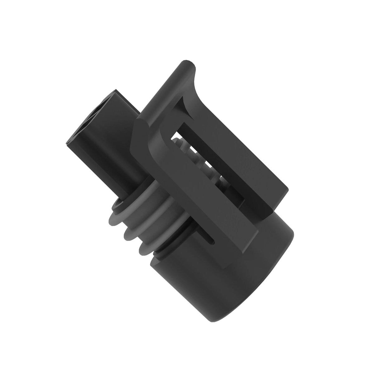 57M7813: 57M7813: Medium Gray External Electrical Connector Housing, 2 Cavities