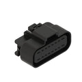 57M8156: 57M8156: Black External Electrical Connector Housing, 16 Cavities