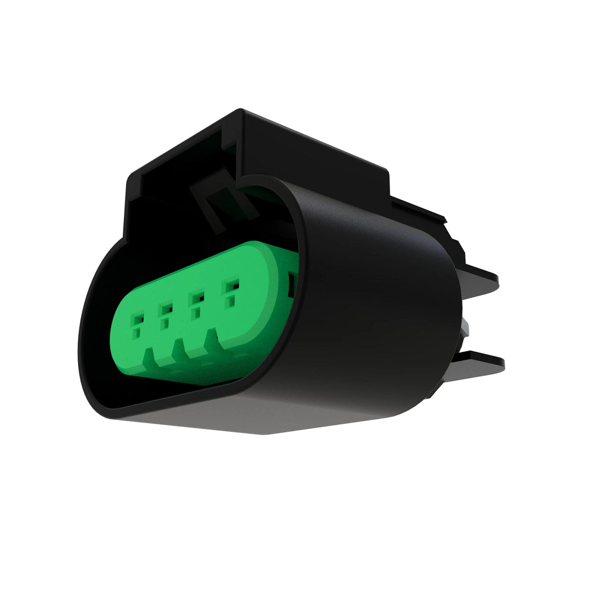 57M8214: Fits John Deere 57M8214 Black External Electrical Connector Housing, 4 Cavities – Genuine OEM