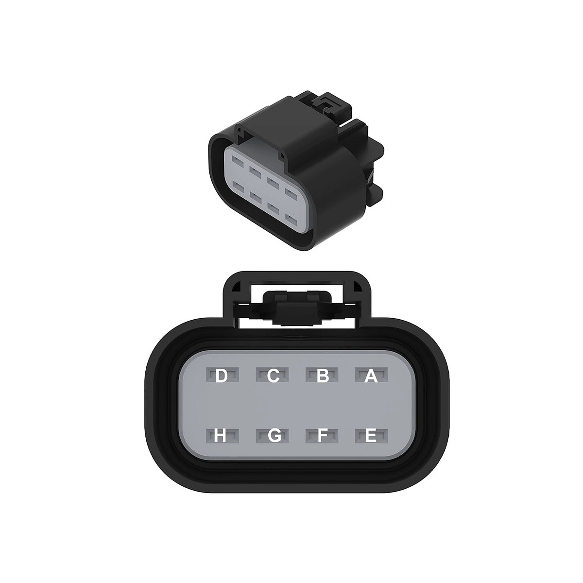 57M8277: Fits John Deere 57M8277 Black External Electrical Connector Housing, Cavities 8 – Genuine OEM