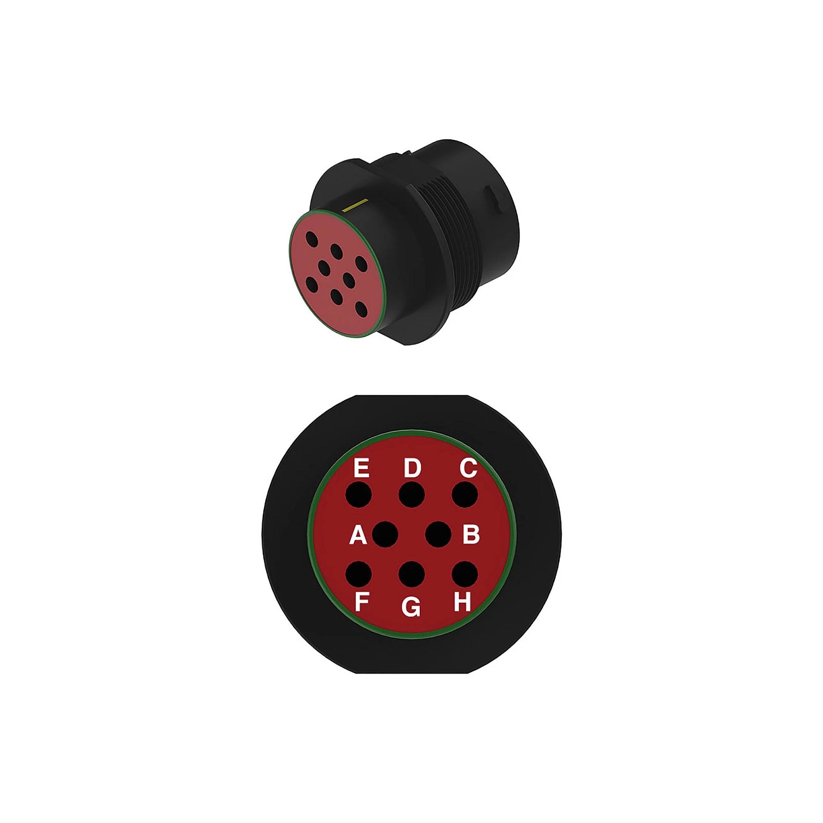 57M8461: Fits John Deere 57M8461 Black External Electrical Connector Housing, Cavities 8 – Genuine OEM