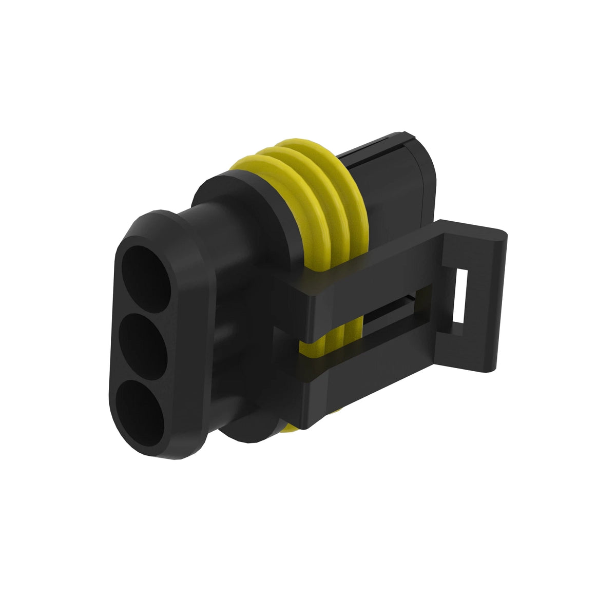 57M8542: Fits John Deere 57M8542 Tyco Black External Electrical Connector Housing, 3 Cavities – Genuine OEM