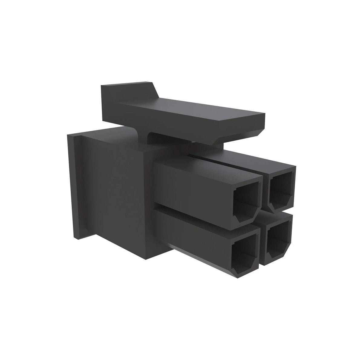 57M8608: Fits John Deere 57M8608 Black Electrical Connector Housing, Cavities 4 – Genuine OEM