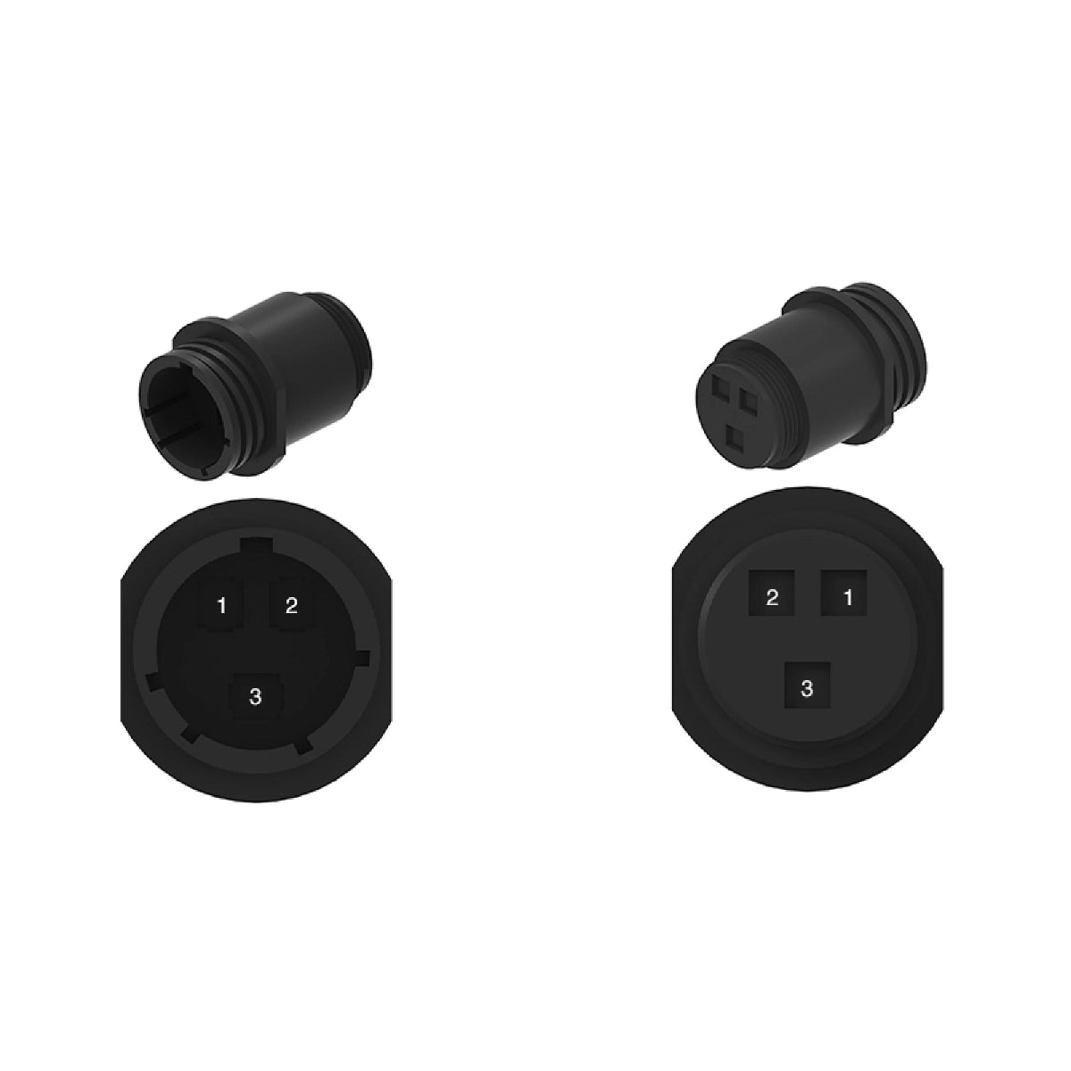 57M8729: Fits John Deere 57M8729 Black Electrical Connector Housing, Cavities 3 – Genuine OEM