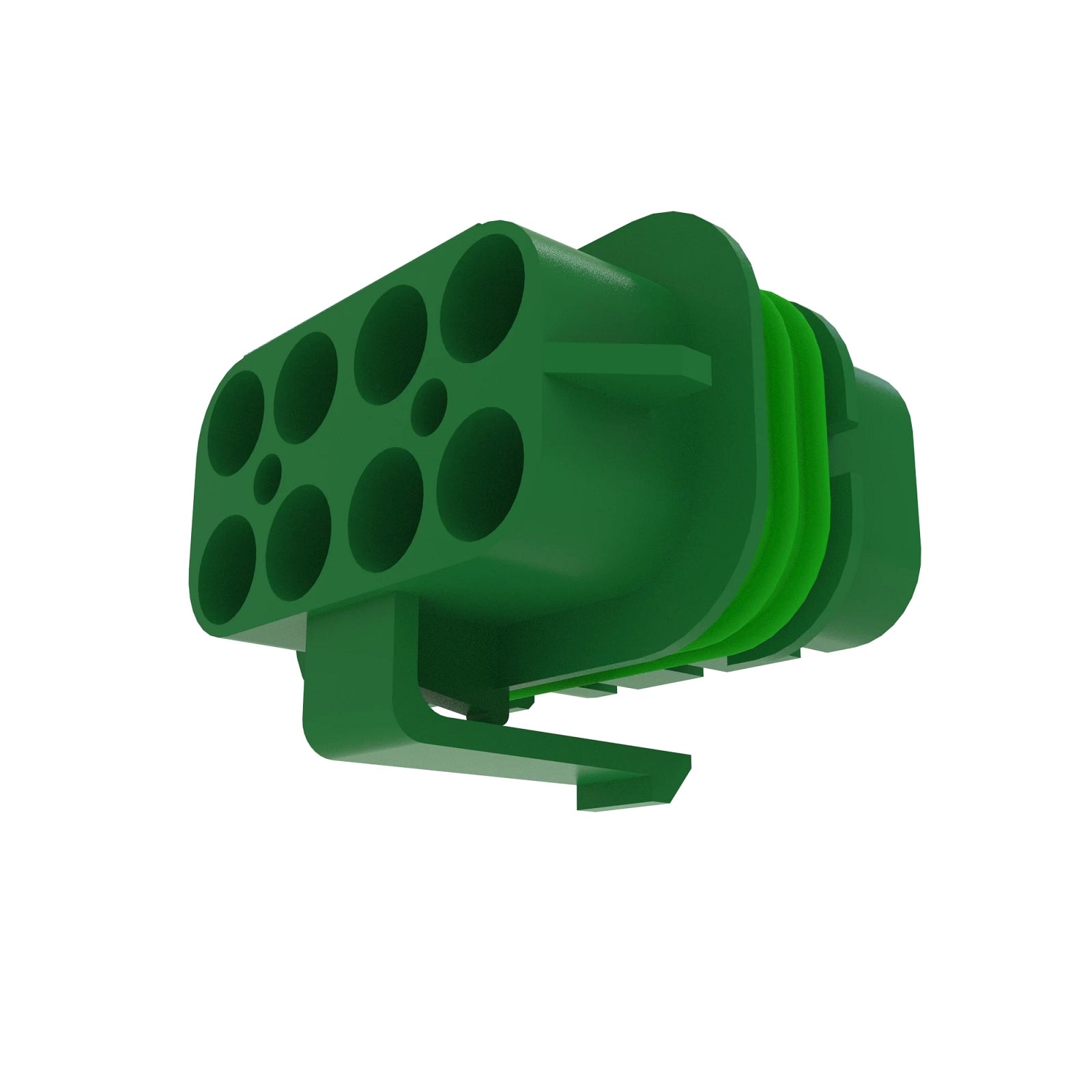 57M8985: Fits John Deere 57M8985 Green Internal Electrical Connector Housing, 8 Cavities – Genuine OEM