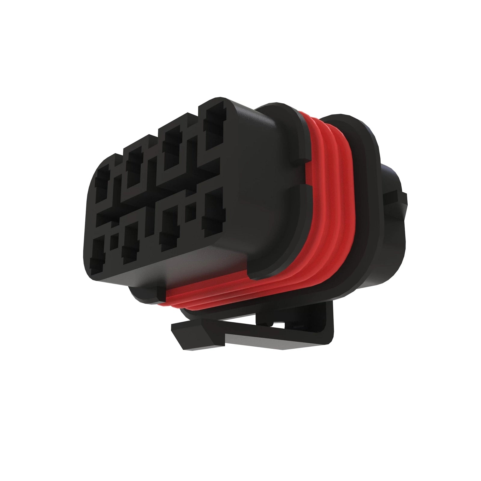 57M8988: Fits John Deere 57M8988 Red Internal Electrical Connector Housing, 6 Cavities – Genuine OEM