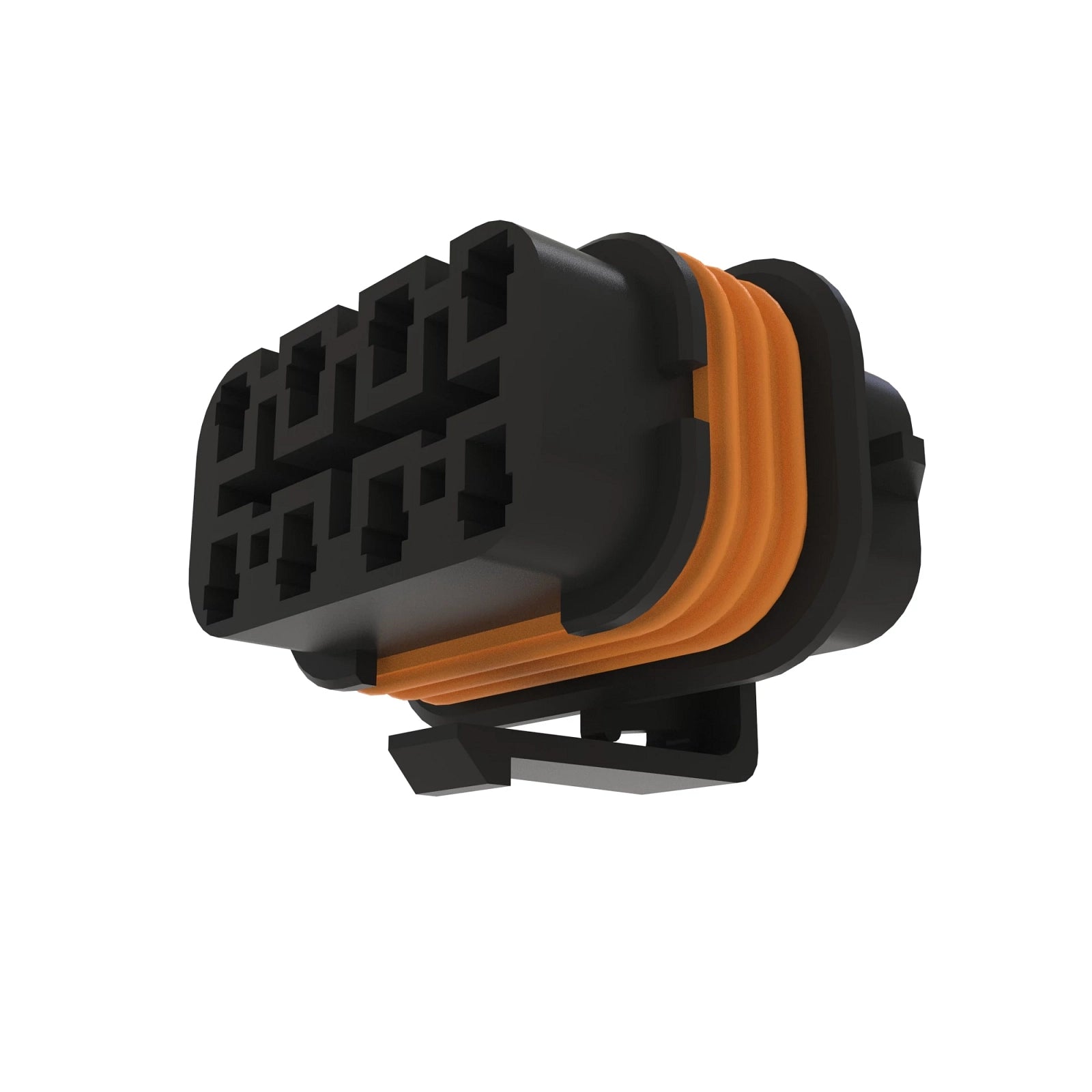 57M8989: Fits John Deere 57M8989 Orange Internal Electrical Connector Housing, 6 Cavities – Genuine OEM