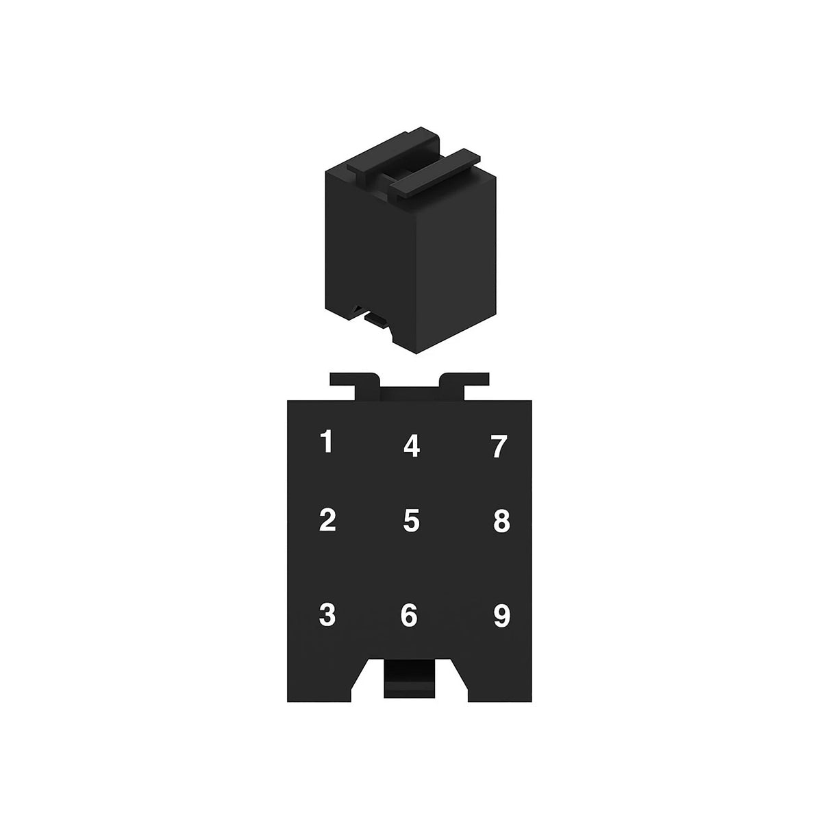 57M9604: Fits John Deere 57M9604 Black External Electrical Connector, 9 Cavities – Genuine OEM