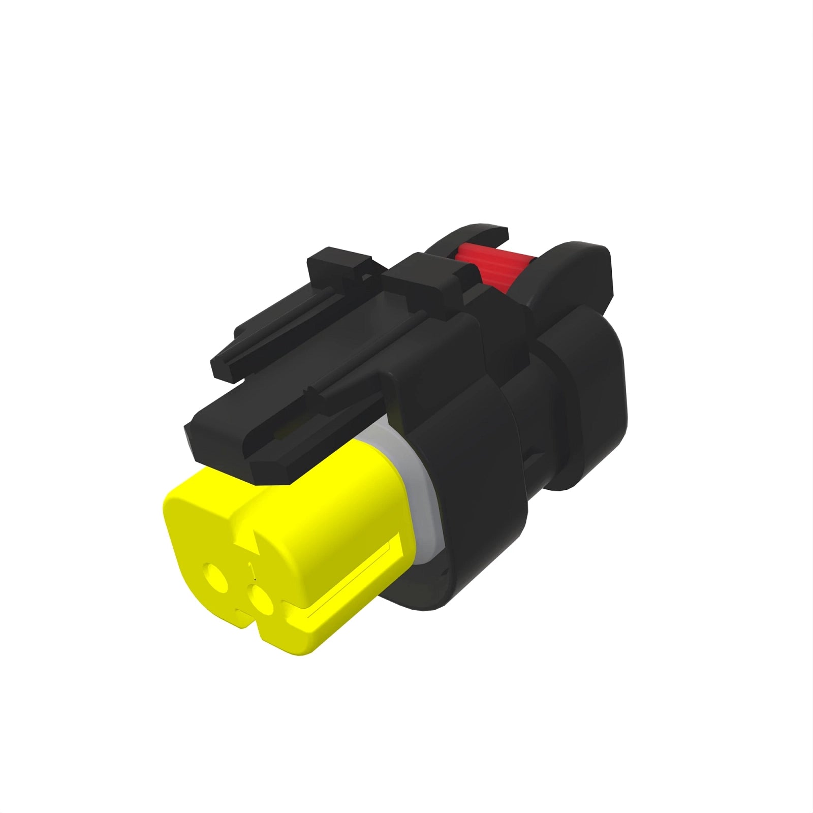 57M9774: Fits John Deere 57M9774 Yellow Electrical Connector Housing, 2 Cavities – Genuine OEM