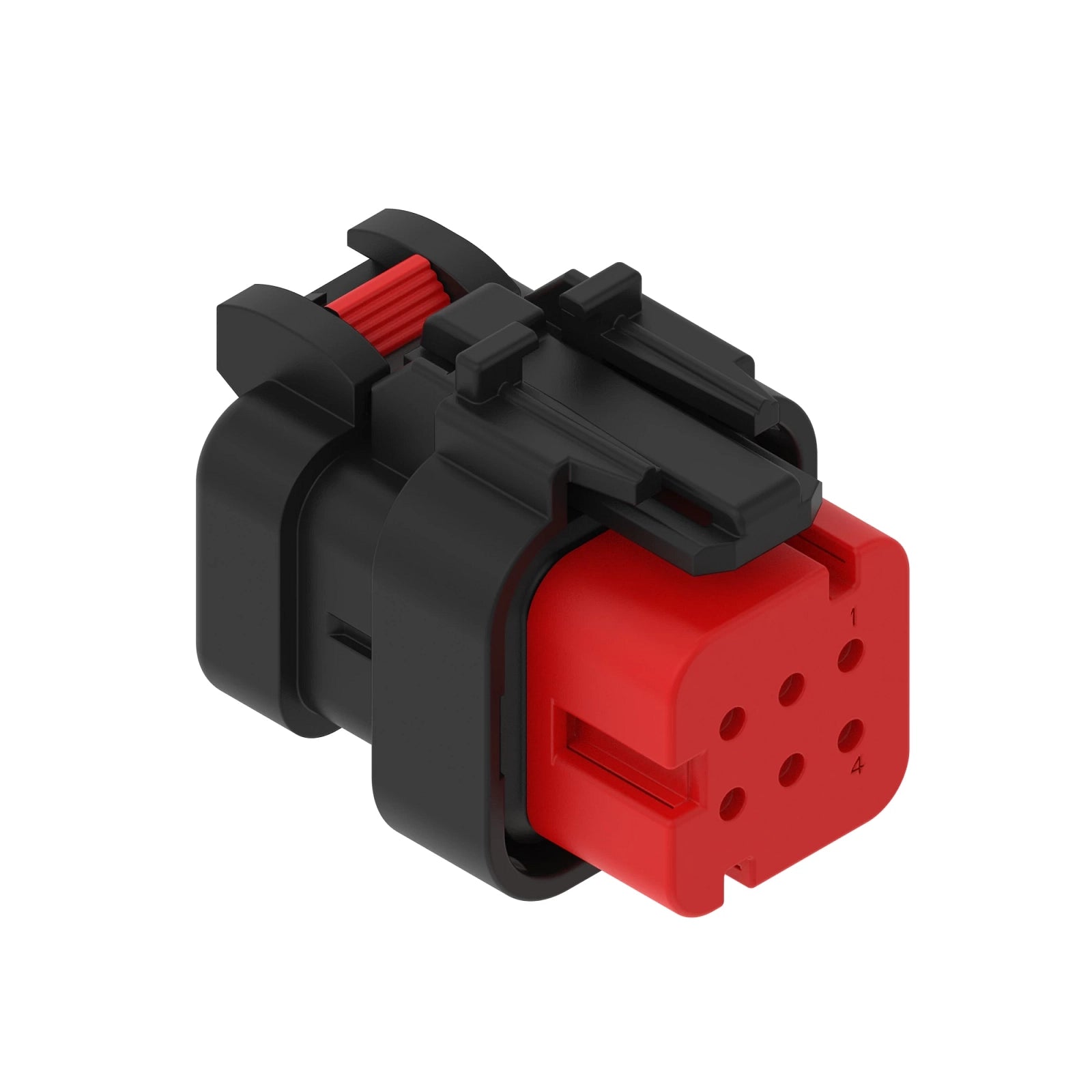 57M9786: Fits John Deere 57M9786 Red Electrical Connector Housing, 6 Cavities – Genuine OEM