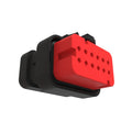 57M9800: Fits John Deere 57M9800 Red Electrical Connector Housing, 12 Cavities – Genuine OEM