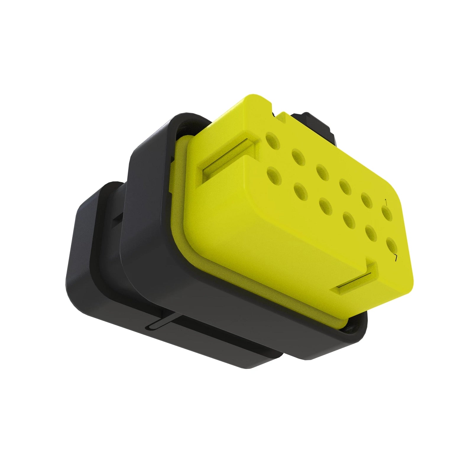 57M9802: Fits John Deere 57M9802 Yellow Electrical Connector Housing, 12 Cavities – Genuine OEM