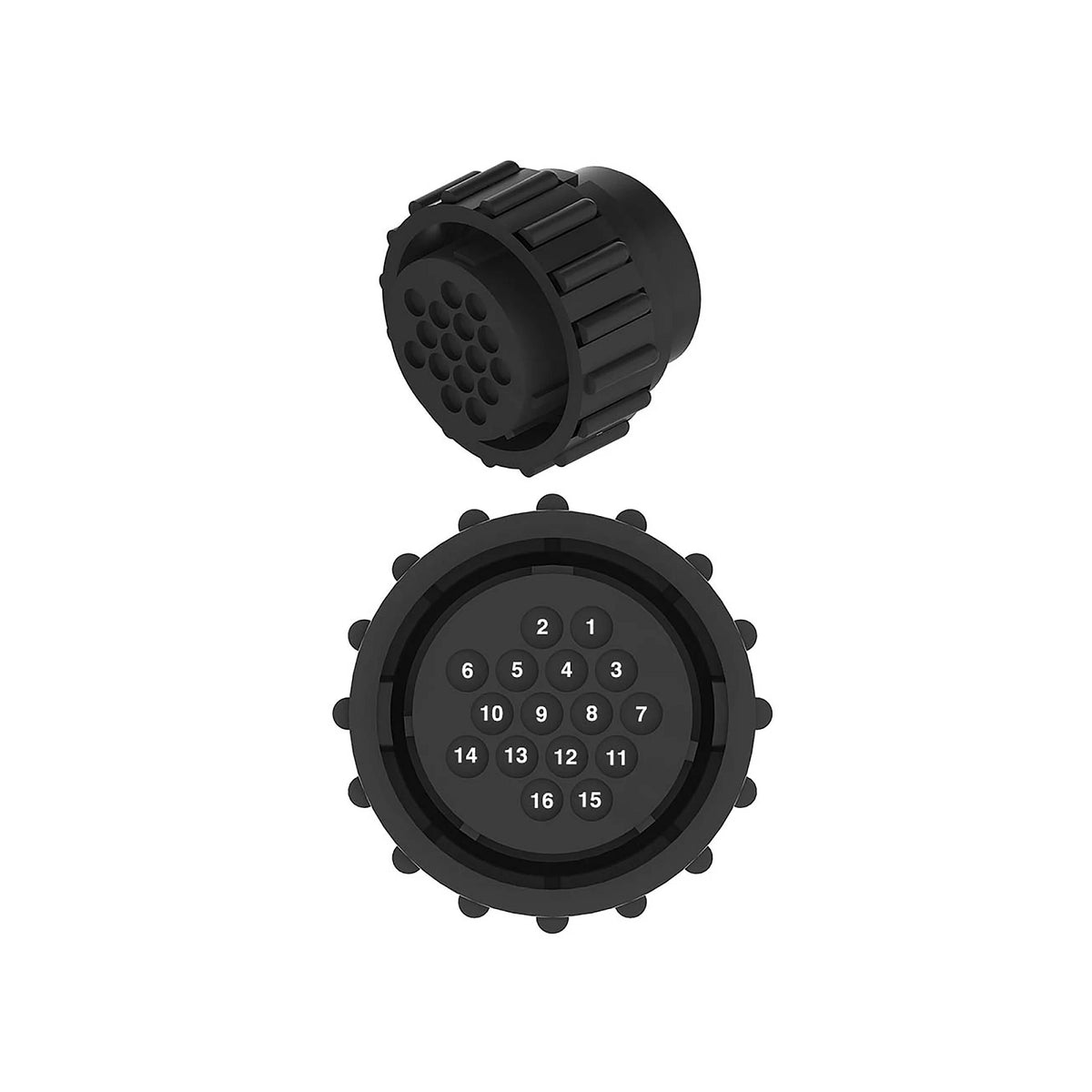 57M9867: Fits John Deere 57M9867 Black External Electrical Connector Housing, Cavities 16 – Genuine OEM
