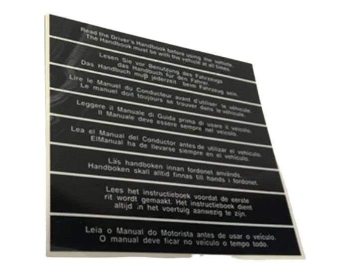 For Paccar Corporate Instruct Plate Part # 1405969PAC