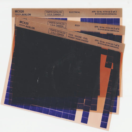 1999-2002 Fits Toyota Avalon (MCX20) Parts Microfiche Catalog Slides April 2002