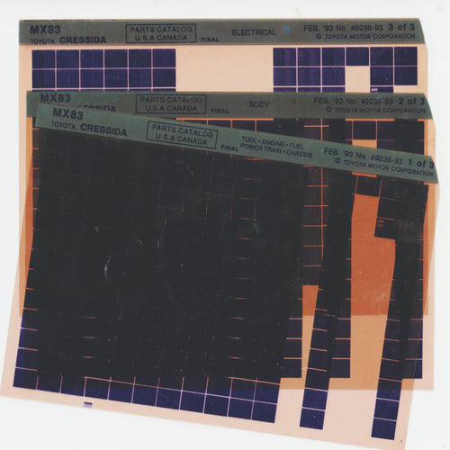 1989-1992 Fits Toyota Cressida "MX83" Parts Microfiche Slides February 1993
