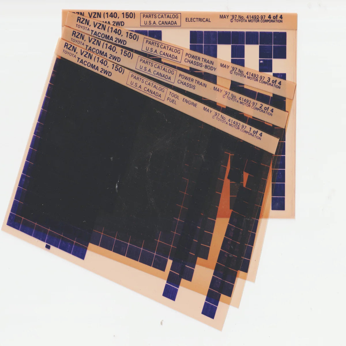1995-1998 Fits Toyota Tacoma 2WD (RZN, VZN) Parts Microfiche Slides October 1997