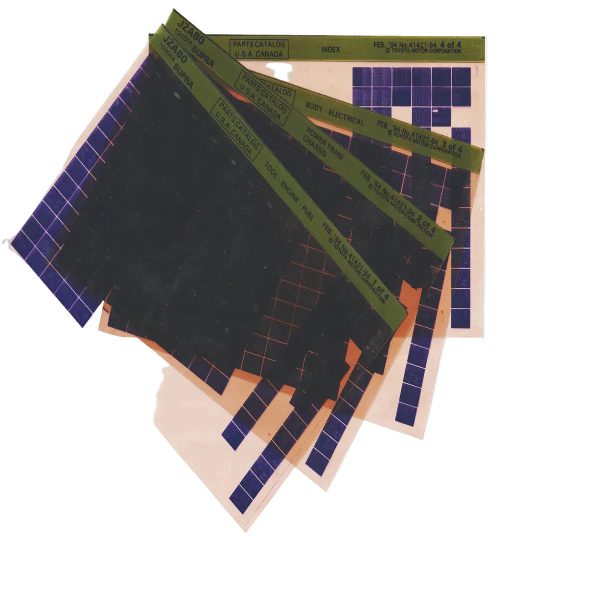 1993-1994 Fits Toyota Supra "JZA80" Parts Microfiche Slides February 1994