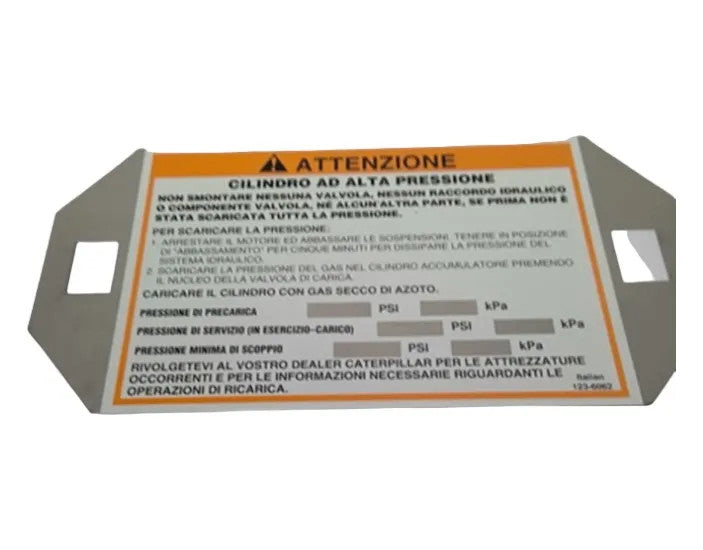 New Old Stock Plate Warn Part # 1236062 For Caterpillar