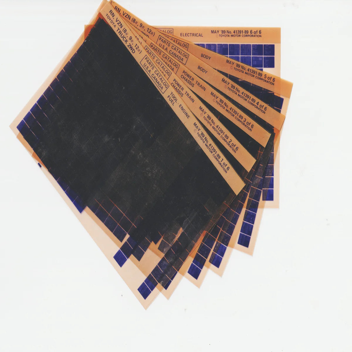1988-1989 Fits Toyota Hilux/Pickup (RN, VZN) Parts Microfiche Slides May 1989