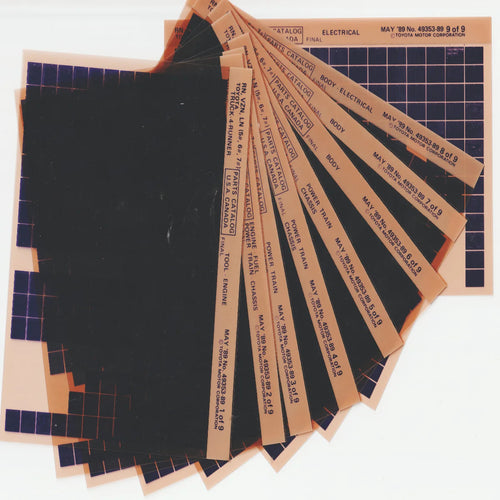 1988-1989 Fits Toyota 4 Runner (RN, VZN 5,6,7) Parts Microfiche Slides May 1989