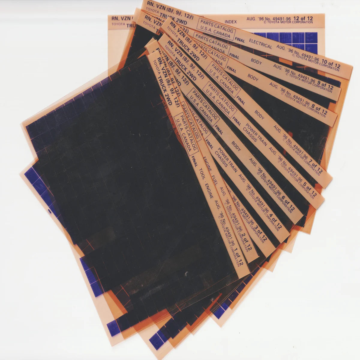 1988-1995 Fits Toyota Hilux/Pickup (RN VZN) Parts Microfiche Slides October 1994