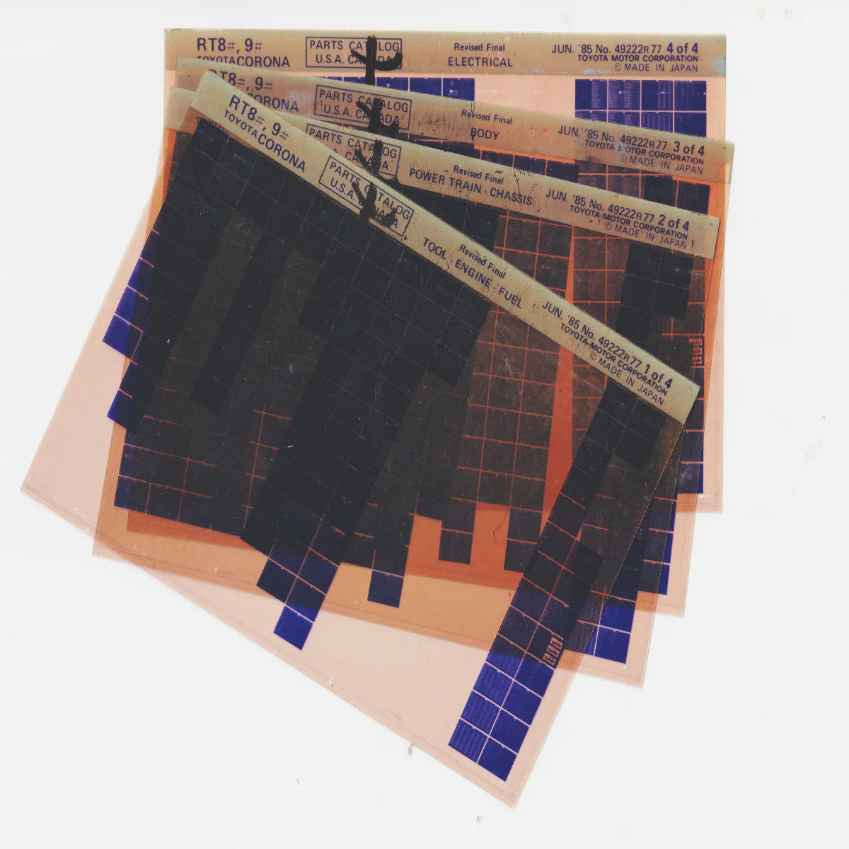 1970-1973 Fits Toyota Corona "RT8, RT9" Parts Microfiche Slides June 1985