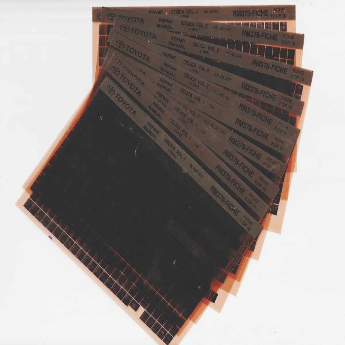 1994 Toyota Celica Vol 1 & 2 Workshop Repair Manual Microfiche Set