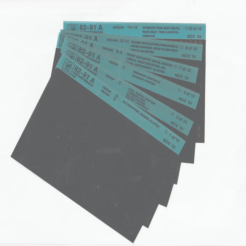 1982-1991 Buick Century Wagon "A" Parts Microfiche Catalog Slides