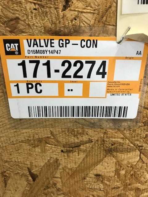 For Caterpillar Valve Gp Con Part # 1712274