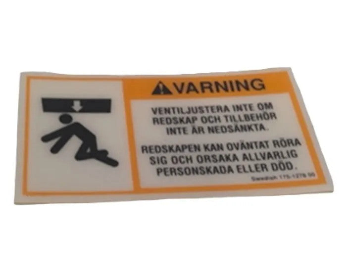 New Old Stock Film Warning Part # 1751278 For Caterpillar