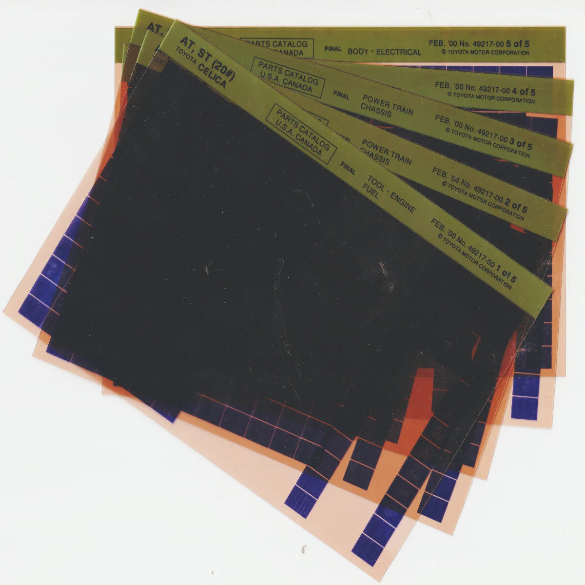 1993-1999 Fits Toyota Celica (AT, ST 20) Parts Microfiche Slides February 2000