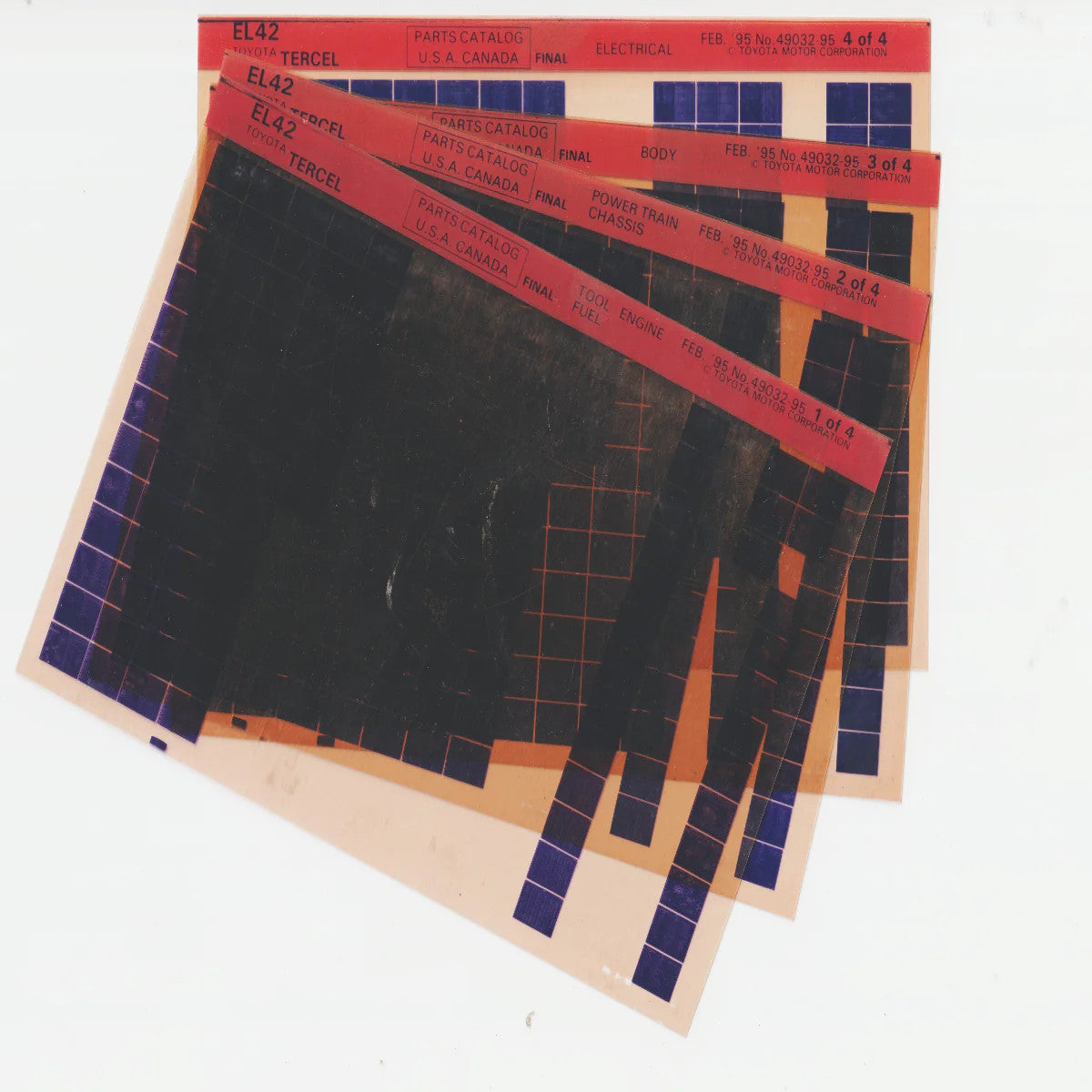 1990-1994 Fits Toyota Tercel "EL42" Parts Microfiche Catalog Slide February 1995