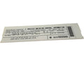 For Mopar Label Part # 52130220AA