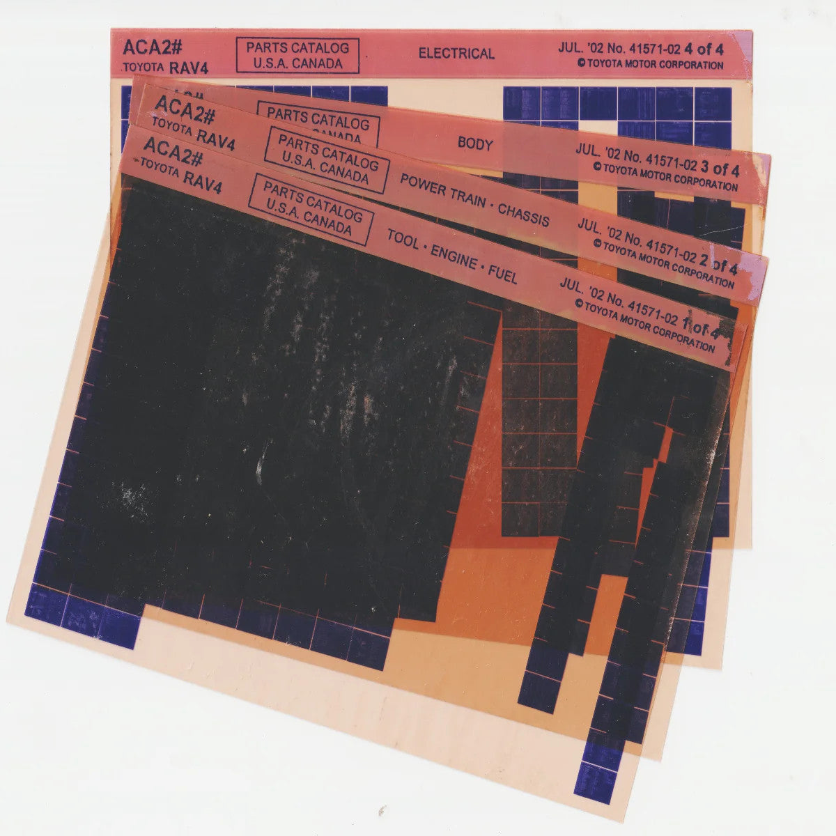 2000-2002 Fits Toyota RAV4 (ACA2) Parts Microfiche Catalog Slides July 2002