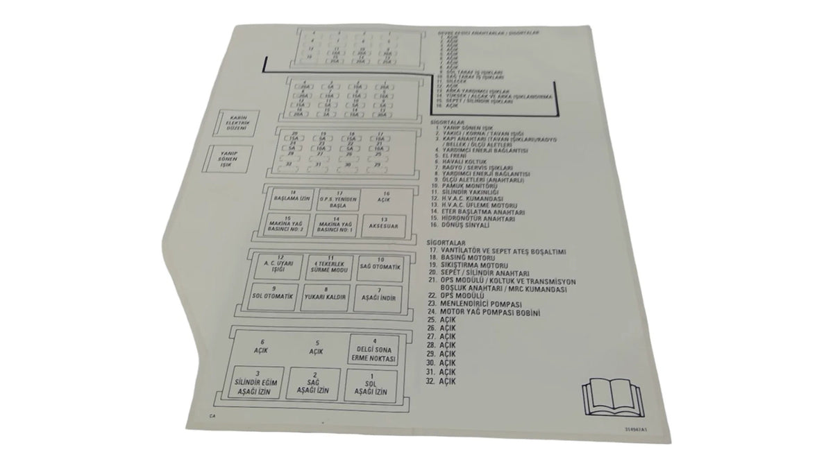 For CNHi Decal Part # 314947A1