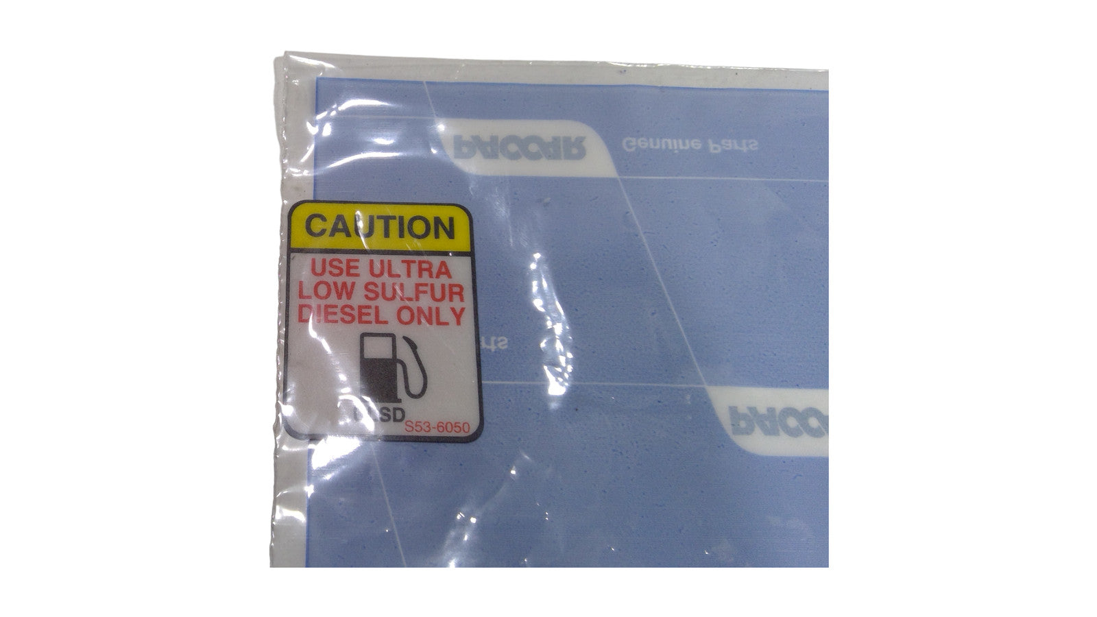 New Old Stock Label-caution Ultra Low Su Part # S53-6050 For Kenworth