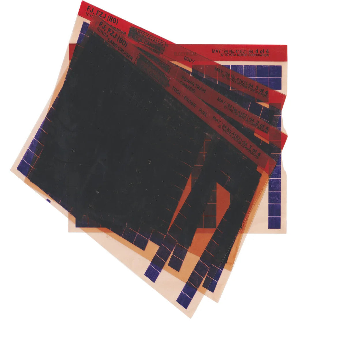 1990-1994 Fits Toyota Landcruiser FJ, FZJ (80) Parts Microfiche Slides May 1994