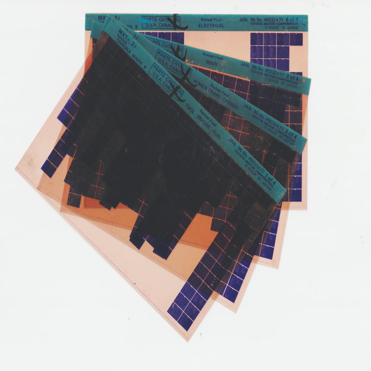 1987-1992 Fits Toyota Corona "MX1, MX2" Parts Microfiche Slides January 1985