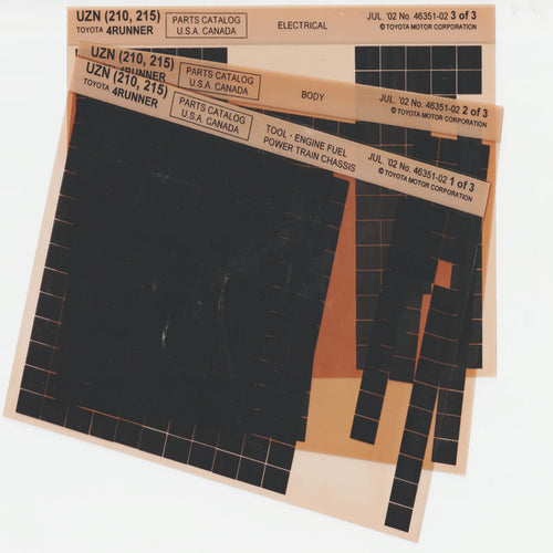 2003 Fits Toyota 4Runner (UZN 210,215) Parts Microfiche Catalog Slides July 2002