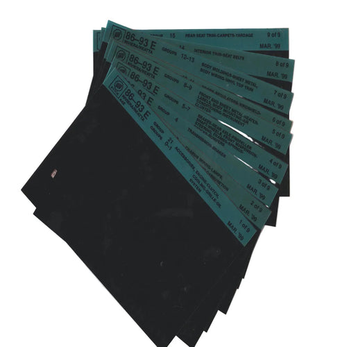 1986-1993 Buick Riviera / Reatta "E" Parts Microfiche Catalog Slides