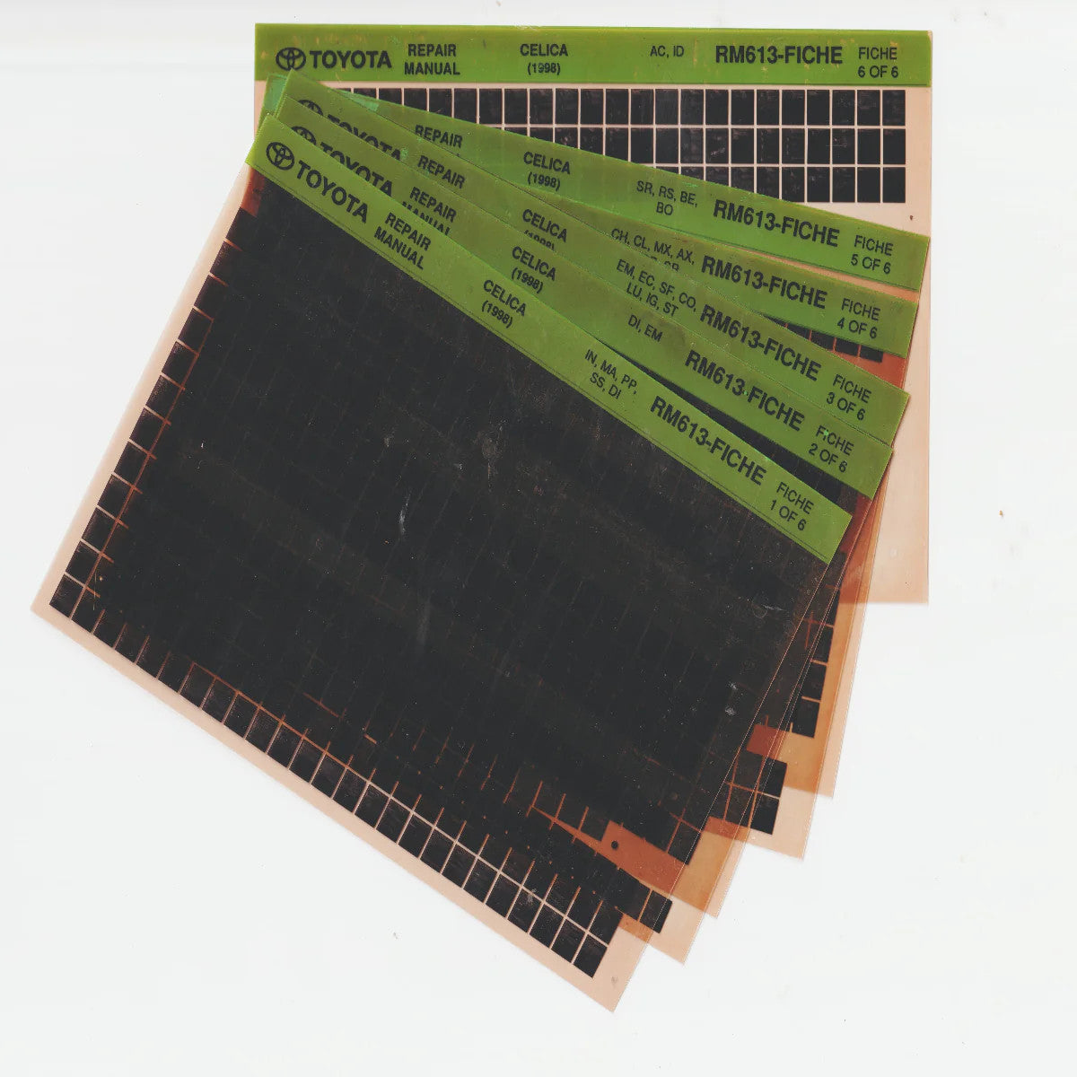 1998 Toyota Celica Workshop Repair Manual Microfiche Set