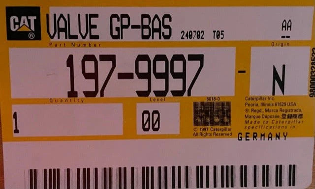For Caterpillar Europe Valve Gp Bas Part # 1979997