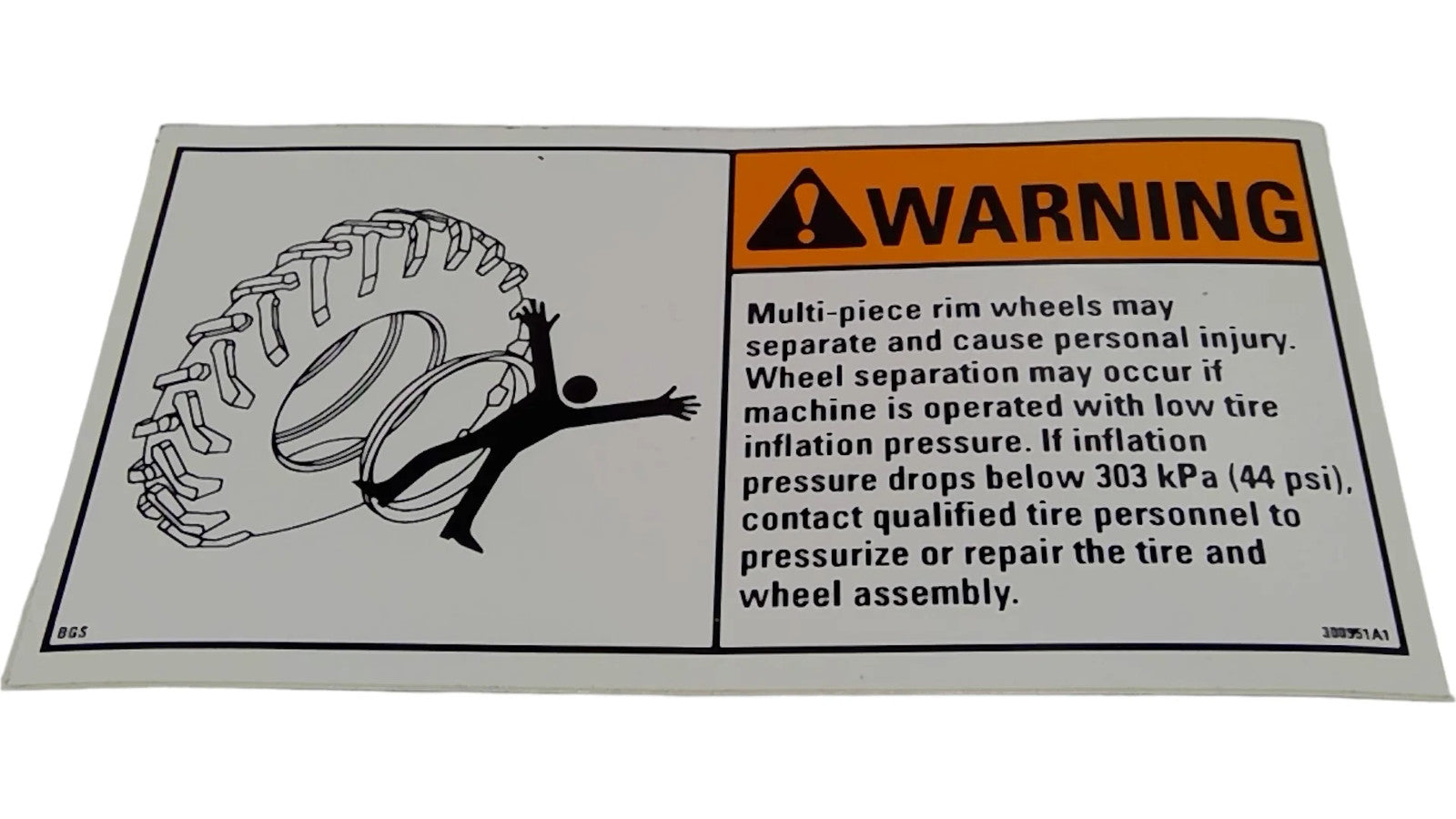For CNHi Decal Part # 300951A1